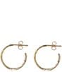 Color:Gold - Image 1 - Hammered Medium Hoop Earrings