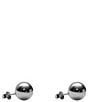 Argento Vivo High Polish Ball Stud Earrings, Color:Silver - Image 1