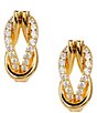 Argento Vivo Infinity Pave Rhinestone Stud Earrings - Image 1