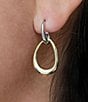 Argento Vivo Interlock Two Tone Oval Drop Earrings - Image 2