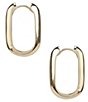 Argento Vivo Medium Oblong Hoop Earrings - Image 1