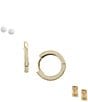 Argento Vivo Pearl Crystal Trio Stud Earring Set - Image 1