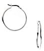 Argento Vivo Polished Hoop Earrings, Color:Silver - Image 1