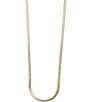 Color:Gold - Image 1 - Snake Textured Sterling Silver Chain Necklace