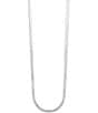 Color:Silver - Image 2 - Sterling Silver Herringbone Chain Necklace