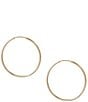Color:Gold - Image 1 - Sterling Silver Medium Endless Hoop Earrings