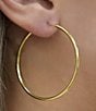 Color:Gold - Image 2 - Sterling Silver Medium Endless Hoop Earrings