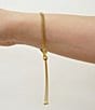 Color:Gold - Image 2 - Sterling Silver Mesh Slider Adjustable Bracelet