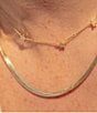 Color:Gold - Image 3 - Crystal Sterling Silver Pave Star Choker Necklace