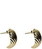 Argento Vivo Textured Teardrop Puffy Drop Earrings, Color:Gold - Image 2