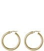 Color:Gold - Image 1 - Tube Hoop Earrings