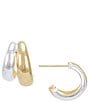 Argento Vivo Two Tone Hoop Earrings - Image 1