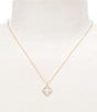 Argento Vivo Two Tone Pearl Clover Short Pendant Necklace - Image 1