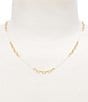 Argento Vivo Two Tone Station Link Collar Necklace - Image 1