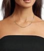 Argento Vivo Two Tone Station Link Collar Necklace - Image 2