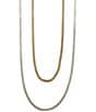 Color:Two Tone - Image 2 - Two Tone Sterling Silver Chain Necklace