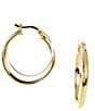 Argento Vivo Two Tone Twist Medium Hoop Earrings - Image 1