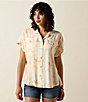 Ariat Badlands Collared Short Sleeve Snap Front Camp Shirt - Image 5