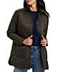 Color:Earth - Image 1 - Belmont Long Sleeve Diamond Quilted Jacket