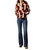 Ariat Berber Stand Collar Long Sleeve Snap Front Sweatshirt - Image 3