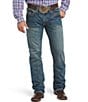Color:Indigo - Image 1 - Big & Tall M4 Indigo Relaxed Fit Boundary Bootcut Jeans