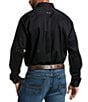 Color:Black - Image 2 - Big & Tall Solid Twill Long-Sleeve Woven Shirt