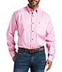 Color:Prism Pink - Image 1 - Big & Tall Twill Long-Sleeve Woven Shirt