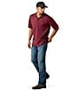 Ariat Big & Tall TEK Performance Short Sleeve Polo Shirt, Color:Red - Image 3