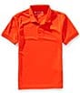 Ariat Big Boys 7-14 Short Sleeve Tek Polo Shirt, Color:Red - Image 1