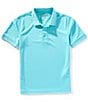 Ariat Big Boys 7-14 Short Sleeve Tek Polo Shirt, Color:Light Blue - Image 1