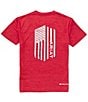 Color:Red - Image 1 - Big Boys 8-20 Short Sleeve Charger Vertical Flag T-Shirt