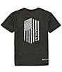 Color:Charcoal - Image 1 - Big Boys 8-20 Short Sleeve Charger Vertical Flag T-Shirt