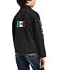 Color:Black - Image 1 - Big Boys 7-16 Long Sleeve New Team Softshell Mexico Jacket