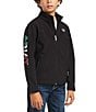 Color:Black - Image 2 - Big Boys 7-16 Long Sleeve New Team Softshell Mexico Jacket