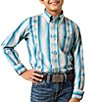 Ariat Big Boys Long Sleeve Powers Serape Inspired Snap Down Collared Shirt - Image 1