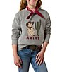 Ariat Big Girls Sassy Cat Long Sleeve Sweatshirt - Image 1