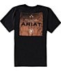 Ariat Boot Leather Patch Short Sleeve T-Shirt - Image 1