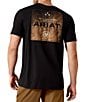 Ariat Boot Leather Patch Short Sleeve T-Shirt - Image 1