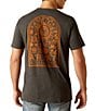 Ariat Cactus Arch Short Sleeve T-Shirt, Color:Charcoal - Image 1