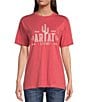 Color:Slate Rose - Image 1 - Cactus Graphic Short Sleeve Crew Neck T-Shirt
