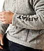 Ariat Caldwell Logo 1/4 Zip Sweater, Color:Heather Gray - Image 3