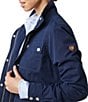Color:Navy - Image 4 - Calumet Water Resistant Snap Cuff Flap Pocket Field Jacket