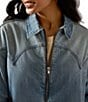 Ariat Cheyenne Denim Bomber Jacket, Color:Candy - Image 4