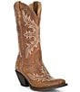 Color:Brown - Image 1 - Circuit Rosewood Leather Western Boots