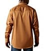 Ariat Classic Fit Long Sleeve Solid Shirt, Color:Beige/Khaki - Image 2