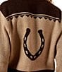 Ariat Colter Knit Western Touch Intarsia V-Neck Long Sleeve Button Front Cardigan - Image 3