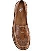 Color:Brown Floral Emboss - Image 5 - Cruiser Floral Embossed Leather Slip-Ons