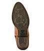 Color:Burnt Sugar - Image 5 - Darlin Short Leather Block Heel Western Boots
