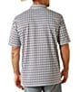 Color:White - Image 2 - Diamond-Printed Short Sleeve Polo Shirt