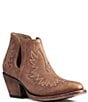 Color:Brown - Image 1 - Dixon Leather Block Heel Western Booties